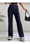 Women's Navy Blue Lycra Palazzo Trousers - 4