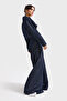 Women's Indigo Color 7w5-50 Super Palazzo Fit High Waist Special Design Denim Jean - 5