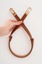 Women's Thin Gold Buckle Faux Leather Belt – Adjustable Back Strap, Stylish Dress & Jeans Compatible - 4
