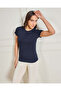 Women Navy Basic T-Shirt - 5