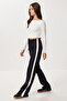 Contrast Stripe Modal Sweatpants Lxa0024 Black - 3