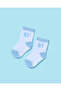 Infant Boys Blue Striped Pyjama Set With Socks (3 Piece) - 4