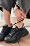 Zri̇n-149 Black Platinum Lace-Up Mesh Casual Premium Women's Sneaker - 3