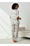 Pyjama Set Button-Down Shirt & Trousers Viscose - 3
