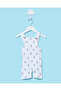 Baby Grey And White Printed Dungaree Set (2 Piece) - 4