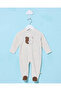 Baby Beige Velour Melange Sleepsuit