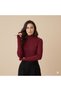 Women's Fisherman Finger Detailed Black Burgundy White 3 Pcs Bodysuit - 4
