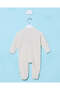 Baby Beige Velour Melange Sleepsuit - 4