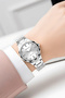 Steel Case Women Wrist Watch, Bracelet Gift Silver Color Zmfer212 - 3