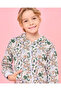 Girls Ivory Printed Hooded Sweatshirt - 4
