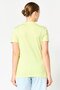 Women Crew Neck Short Sleeve Plain T-Shirt, Lime Green - 4