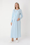 Lace Detailed Viscose Fabric Maternity Nightgown and Robe Set of 2 - Includes Slippers and Crown as a Gift - 3