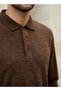 Men Long Sleeves Textured Polo T-shirt - 4