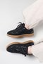 Bante Volume Paneled Suede Sneakers Black - 6