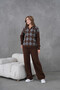 Women's Polo Yak Abaklava Pattern Sweater Pants Two-Piece Set - 6