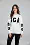Women's Crew Neck Embroidered Knit Sweater