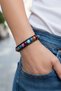 Women's Natural Stone Bracelet - Natural Stone Chakra Leather Braided Cord Women's Bracelet