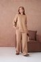 Women's Cycling Yak Armdress Sweater Corded Fabric Pants Two-Piece Knitwear Set - 5