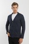 Knitted Patterned Men's Cardigan with Pockets - 7
