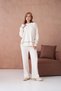 Women's Cycling Yak Armdress Sweater Corded Fabric Pants Two-Piece Knitwear Set - 5