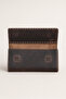 Genuine Leather Magnetic Flip Card Holder & Wallet – 12 Card Capacity, with Phone and Coin Compartment - 3