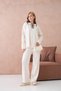 Women's Polo Neck Half Placket Casual Sweater Oantolon Two-Piece Knitwear Set - 4