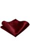 Burgundy Adjustable Satin 8-16 Years Old Children's Tie and Handkerchief Set - 4