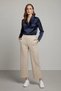Women's Ankle Length Scuba Pants with Elastic Waist and Pockets