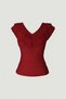 Cora V-Neck Pleated Flounce Casual Women's Blouse - 6