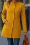 Women's Short Cashmere Coat with Notched Collar, Front Buttons, and Pockets – Stylish and Timeless Design - 3