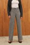 Black Goose Feet Wide Leg High Waist Pants - 5
