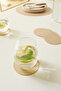 4 Pieces Beige/Stone Color Faux Leather Coasters 10X10 - 2