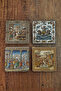 Natural Stone Coasters - Antique Mosaic Images Printed Coasters 10X10Cm Stone Coasters 566