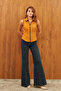 Orange Unlined Piped Detail Vest - 2