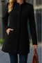 Women's Short Cashmere Coat with Notched Collar, Front Buttons, and Pockets – Stylish and Timeless Design - 4