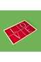 Deco Love Patterned Decorative Tray - Red - 28.5X41 cm