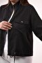 Plus Size Pocket Detail Jacket with Arm Epaulettes Black - 4