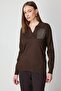 Omzu Chain Leaf Detailed Knitwear Sweater 65334-26K - 2
