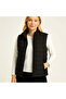 Inflatable Zippered Vest Water Repellent Quilted Lining Fabric Pockets Lightweight Winter Sports Comfortable Fit - Black - 4