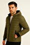 Men's Puffer Jacket with Hooded Zippers Water Repellent Quilted Lining Fabric Pockets Winter Comfortable - 4
