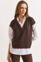 Women's Coffee White Thessaloniki Shirt Detailed Comfortable Fit Blouse Blz-19003111