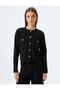 Knitwear Cardigan Button Detailed Pocketed Crew Neck - 3