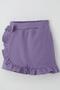 Girl's Shorts Skirt with Bow Accessories and Ruffles, Ages 6-10, Lilac - 3
