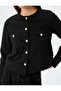 Knitwear Cardigan Button Detailed Pocketed Crew Neck - 5