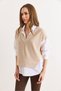 Women's White Stone Thessaloniki Shirt Detailed Comfortable Fit Blouse Blz-19003111 - 4