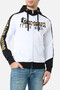 Full Zip Sweatshirt with Contrasting Colors White-Gold