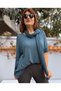 Scarf Corded Fabric Knitwear Petrol Blue - 3