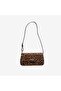 Domitilla Black-Brown-Leopard Patterned Women's Shoulder Bag