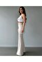 Women's Imported Fabric Doubleface Flared Belt Detail Non-Shrink Non-Fade - 4