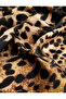 Leopard Patterned Satin Square Shawl - 3